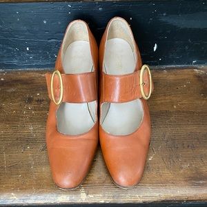 Vintage De Pietri Italian Leather Mary Jane Heels